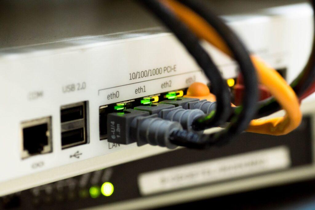 Kabel an einem router